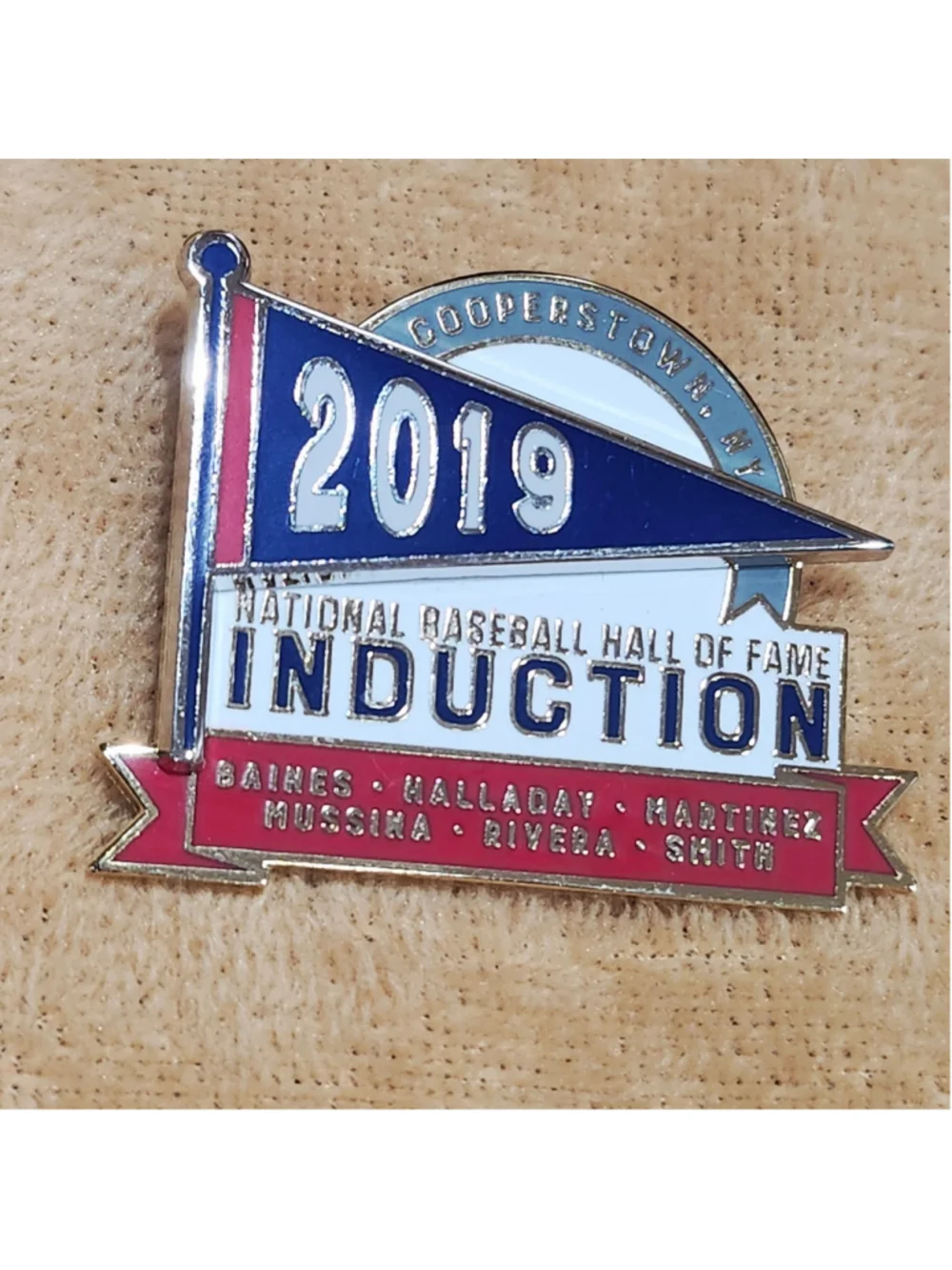 MLB Baseball Hall of Fame Induction Lapel Press Pin 2019 Mariano Rivera Mussina